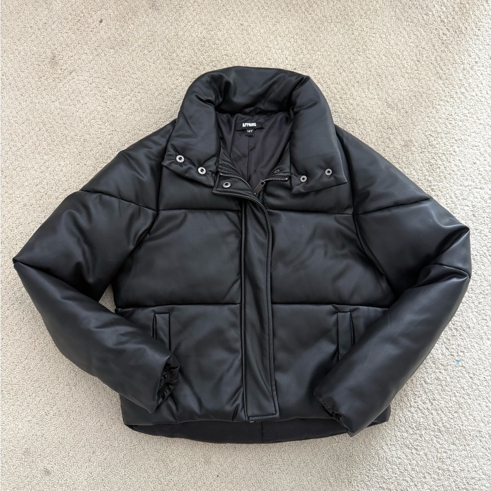Apparis Jemma kids vegan leather Puffer Jacket size 14Y